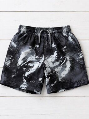 2T/3T Athletic Works Black & Gray Splatter Kids Athletic Shorts